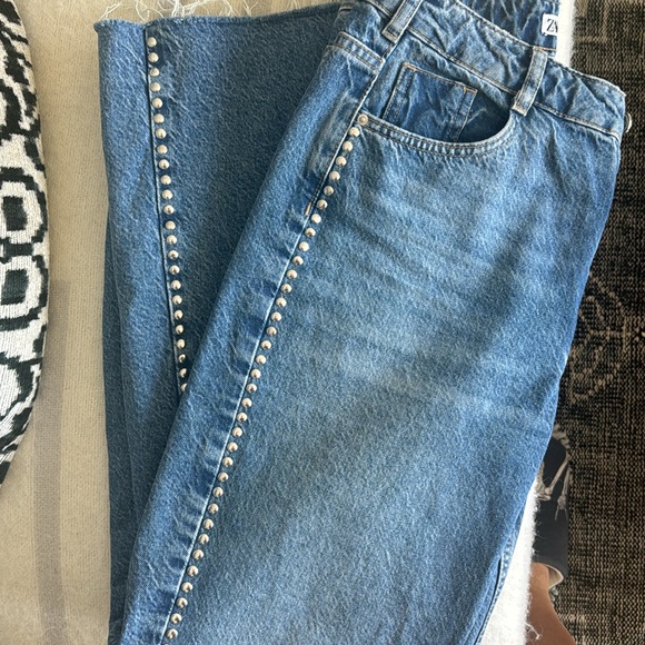 Zara studded straight leg jeans - Picture 1 of 6